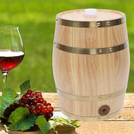 Vertical Wooden Wine Barrel, Pine Wine Barrel 2.64gal, High-Quality, Sturdy, And Durable, Used In Homes, Hotels, Companies, Bars, Kitchens, Tea Rooms, Cabinets, And Restaurants