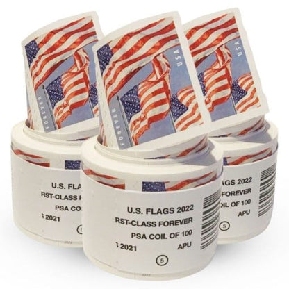 2022 U.S Flag Forever Stamps Roll 100pcs